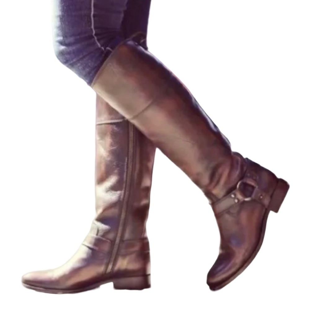 Frye Melissa Harness Inside Zip Leather Boots